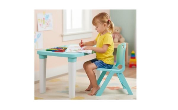 Kids Table and Folding Chair Set – Durable, Fun & Colorful (Pink & Blue) - Image 4