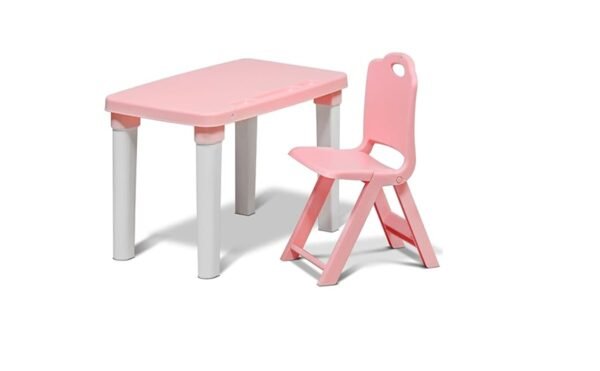 Kids Table and Folding Chair Set – Durable, Fun & Colorful (Pink & Blue) - Image 2