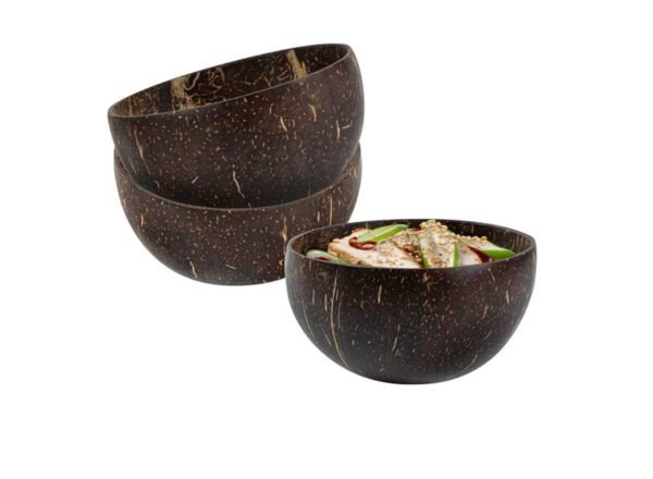 Handmade Coconut Shell Bowl – Natural & Eco-Friendly Full Polished Serving Bowl for Salads, Fruits, Snacks, and Home Decor - Image 3