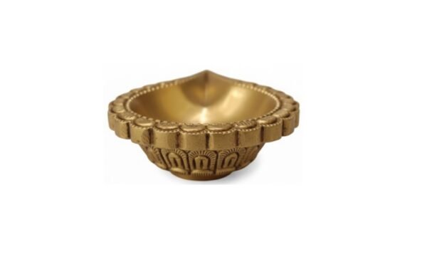 Brass Agal Diya – 1.5 Inch Decorative Brass Lamp for Pooja & Home Decor - Image 2