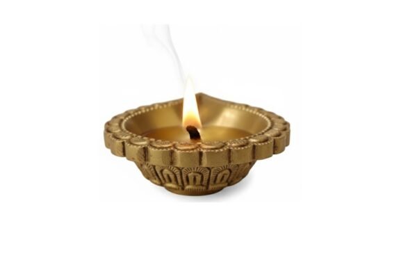 Brass Agal Diya – 1.5 Inch Decorative Brass Lamp for Pooja & Home Decor - Image 4