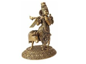 Krishna with cow idol