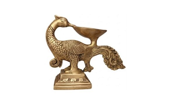 Brass Peacock Diya