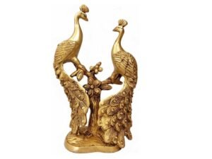 Brass Peacock Sculpture