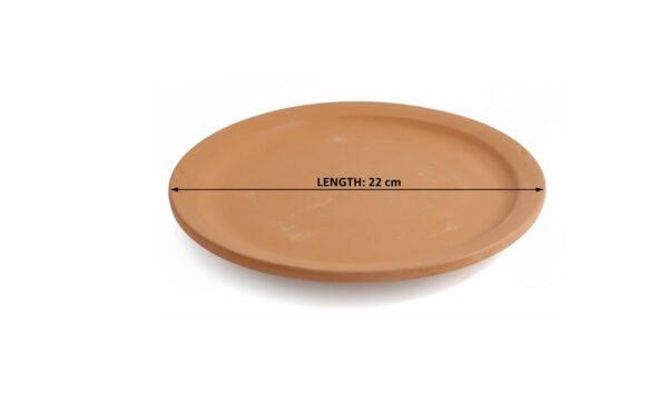 Clay Dining Plate Sustainable Clay Dishware Rustic Eco Plate - Image 3