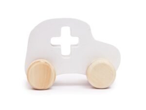 Wooden ambulance toy for kids