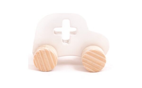 Wooden Ambulance Toy for Kids – Educational Emergency Vehicle Playset for Pretend Play, Learning, and Fun Push Car for Boys and Girls - Image 3