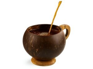Natural Coconut Shell Cup with handle