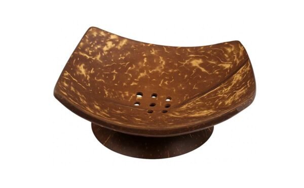 Natural Coconut Shell Soap Stand Handmade Eco-Friendly Bathroom & Kitchen Holder - Image 2