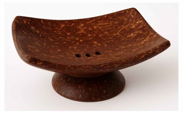 Natural Coconut Shell Soap Stand Handmade Eco-Friendly Bathroom & Kitchen Holder - Image 3