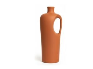 Natural Clay Bottle with Round Handle