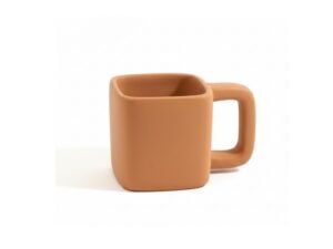 Modern square clay tea cup