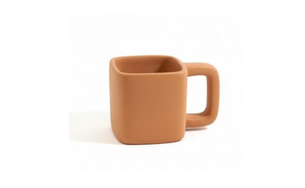 Modern square clay tea cup
