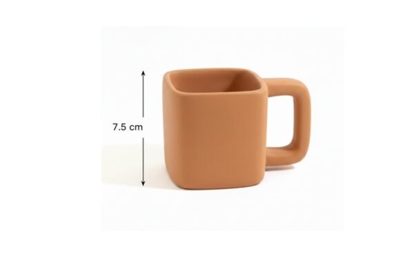 Clay Tea Cup Square Modern Clay Tea Cup - Image 3